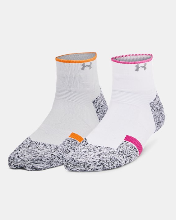ถุงเท้าข้อสั้น UA ArmourDry™ Pro สำหรับผู้หญิง แพ็ก 2 คู่ in White image number 0